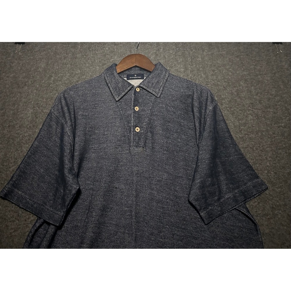 Ermenegildo zegna polo shirt mens cotton designer preppy short sleeve size XL